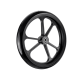 Front wheelchair wheel OMOBIC LOTUS FIBERCORE 8'', D200 x 34 mm, black plastic rim, black PU tyre